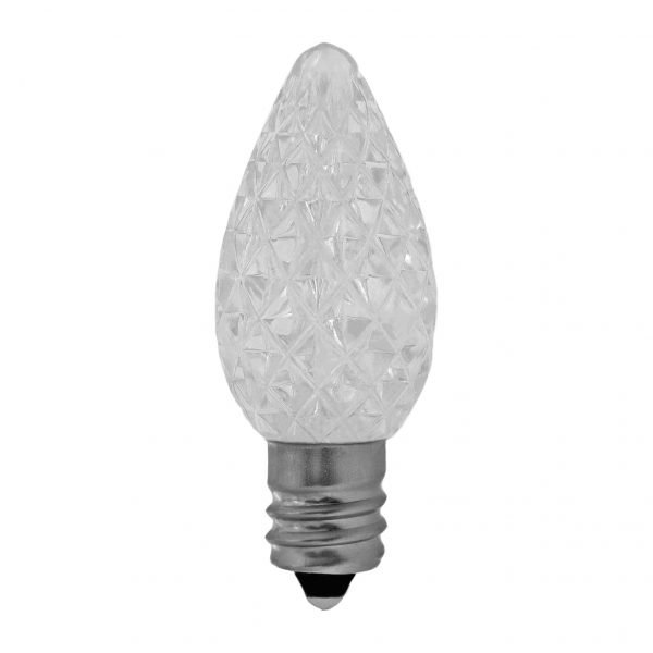 C7 Christmas Lights Faceted Warm White in 120V E12
