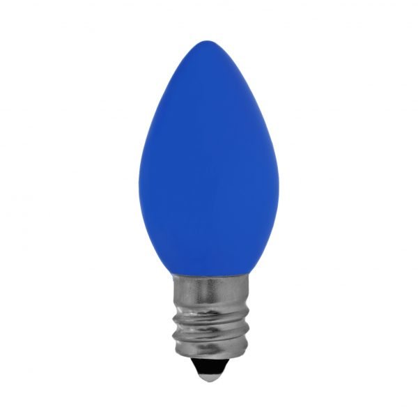 C7 Candelabra LED Bulbs LED Opaque Blue in 120V