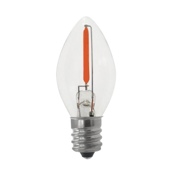 LED Filament C7 Clear Glass Purple in 120V E12