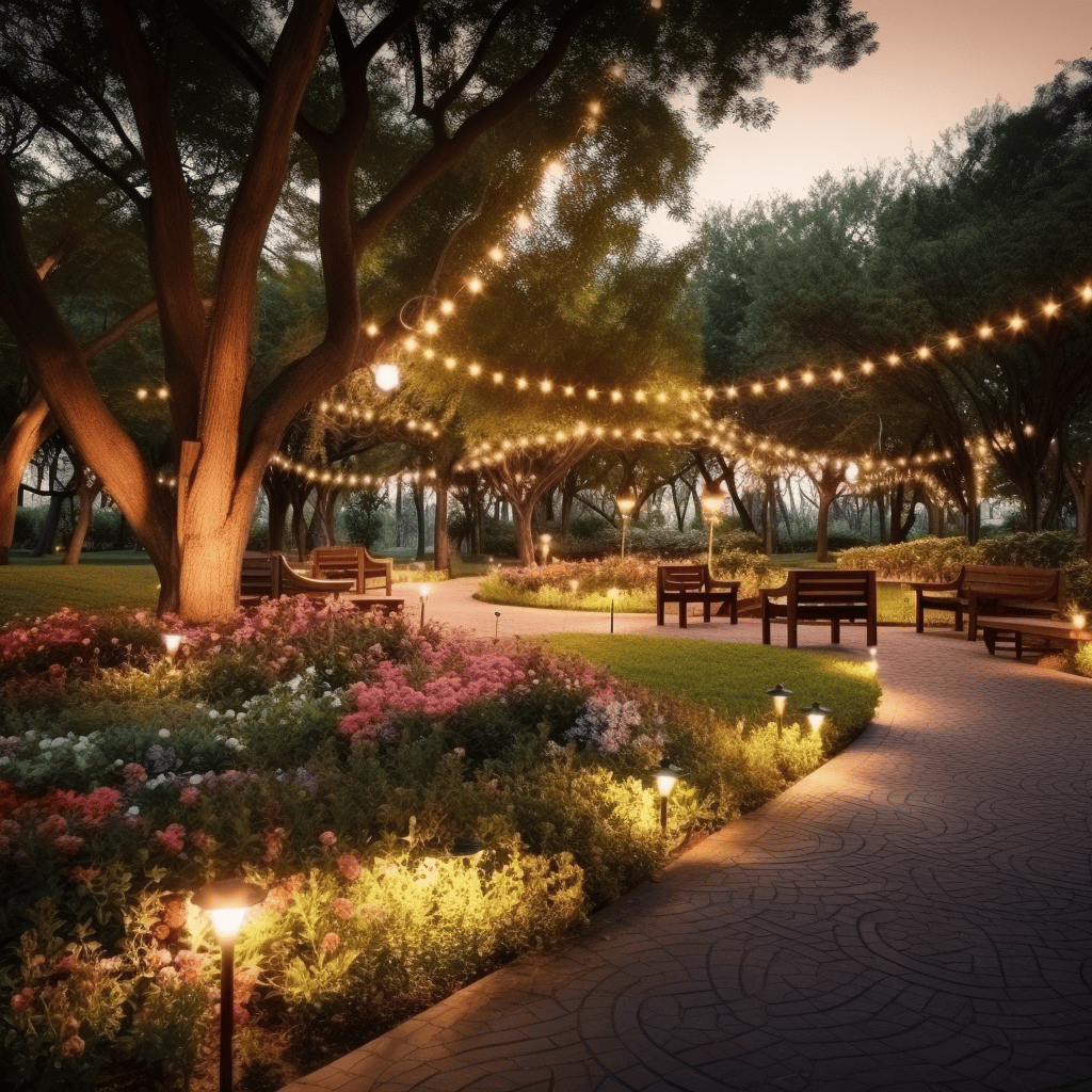 Outdoor String Lights Public Spaces